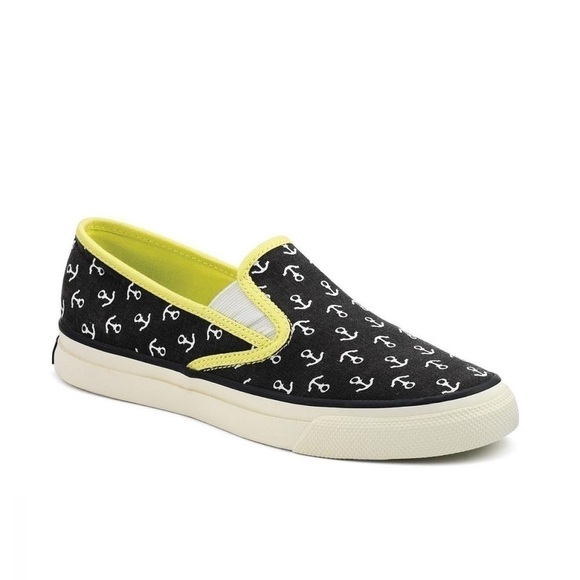 Sperry Top-Sider Mariner Navy Lime Anchors Slip On Sneaker Mules Size 6.5 - Picture 10 of 10